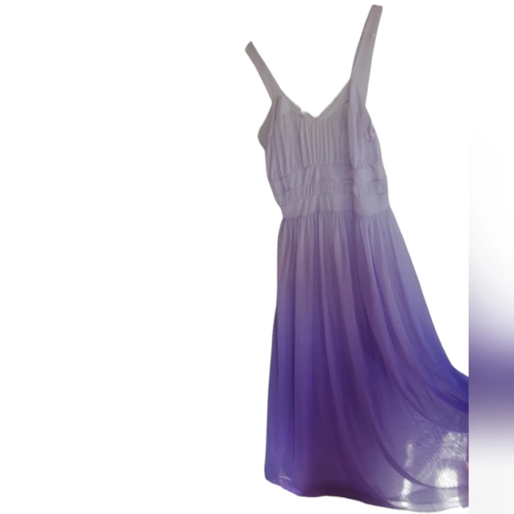 VINTAGE VAN ROALTE SLIP NIGHTGOWN PURPLE OMBRE Angelmist 50s sz34 - Picture 5 of 7